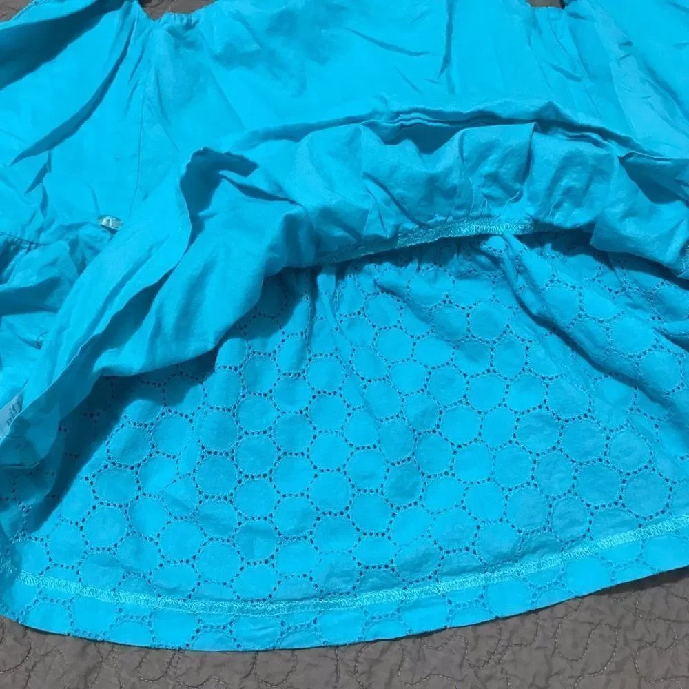Janie and Jack Turquoise blue sleeveless dress…S81